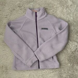 Columbia girls Sz 6x Light Purple Fleece zip up Jacket
